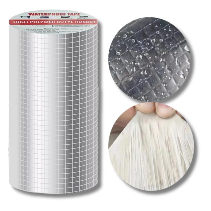 Cinta de Caucho de Butilo Alta Resistencia 20 cm x 4,9 m – Selladora, Impermeabilizante y Aislante Profesional. La solución definitiva para filtraciones, grietas y uniones expuestas. Nuestra cinta de caucho de butilo con alto polímero aislante está diseñada para ofrecer un sellado hermético, duradero y resistente incluso en las condiciones más extremas. Ideal para uso doméstico, industrial o profesional.