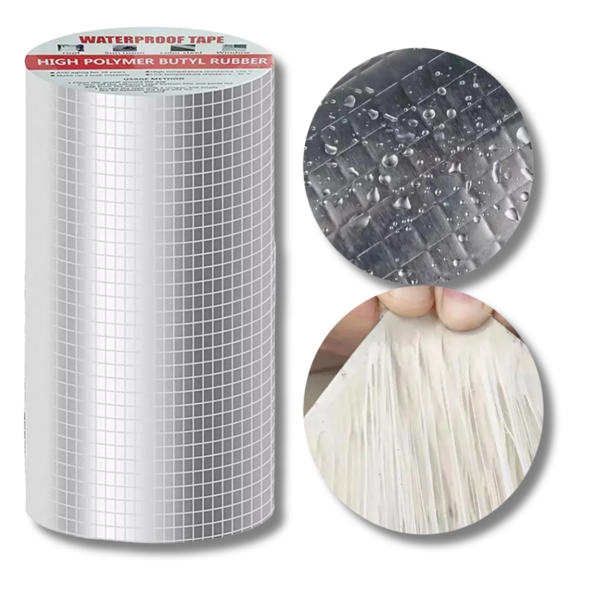 Cinta de Caucho de Butilo Alta Resistencia 20 cm x 4,9 m – Selladora, Impermeabilizante y Aislante Profesional. La solución definitiva para filtraciones, grietas y uniones expuestas. Nuestra cinta de caucho de butilo con alto polímero aislante está diseñada para ofrecer un sellado hermético, duradero y resistente incluso en las condiciones más extremas. Ideal para uso doméstico, industrial o profesional.