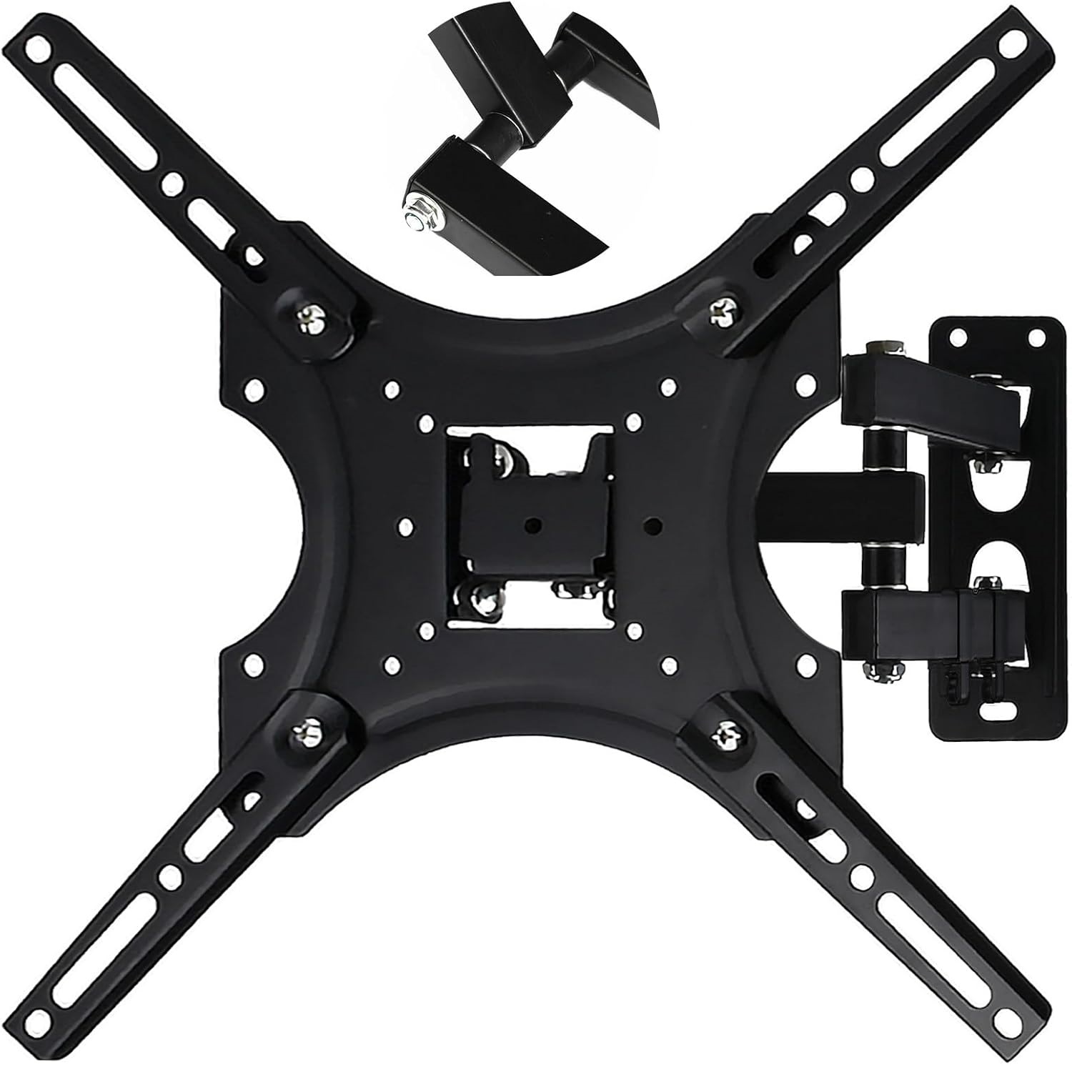 Soporte TV LED Pared Brazo Móvil Articulado 14 a 55 Monitor - Color Negro Descripción: Lleva tu experiencia visual al siguiente nivel con el Soporte TV LED Pared Brazo Móvil Articulado 14 a 55 Monitor. Compatible con pantallas de entre 14" y 55", este soporte robusto y versátil es ideal para todo tipo de televisores: curvas, LCD, LED, planas y plasma. Su diseño articulado te ofrece la flexibilidad para ajustar la pantalla a la perfección, proporcionándote una visualización óptima desde cualquier ángulo.